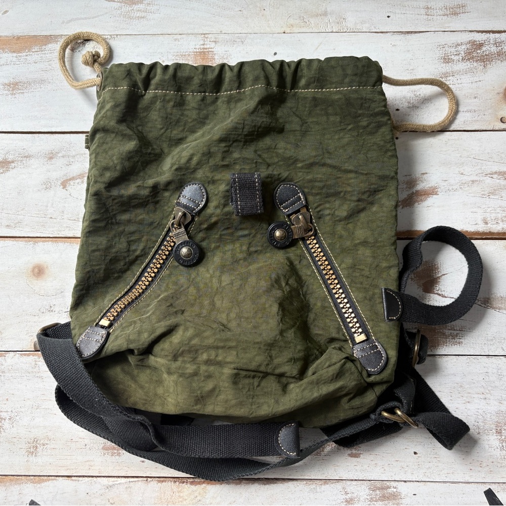 KIPLING vintage drawstring mini backpack crinkle … - image 8
